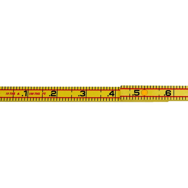 ChrisNik 355125 6' Rhino Folding Ruler 10ths & Inches