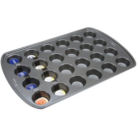 Wilton Perfect Results Premium Non-Stick Pan 24-Cup Mini Muffin Tin, Steel, Silver
