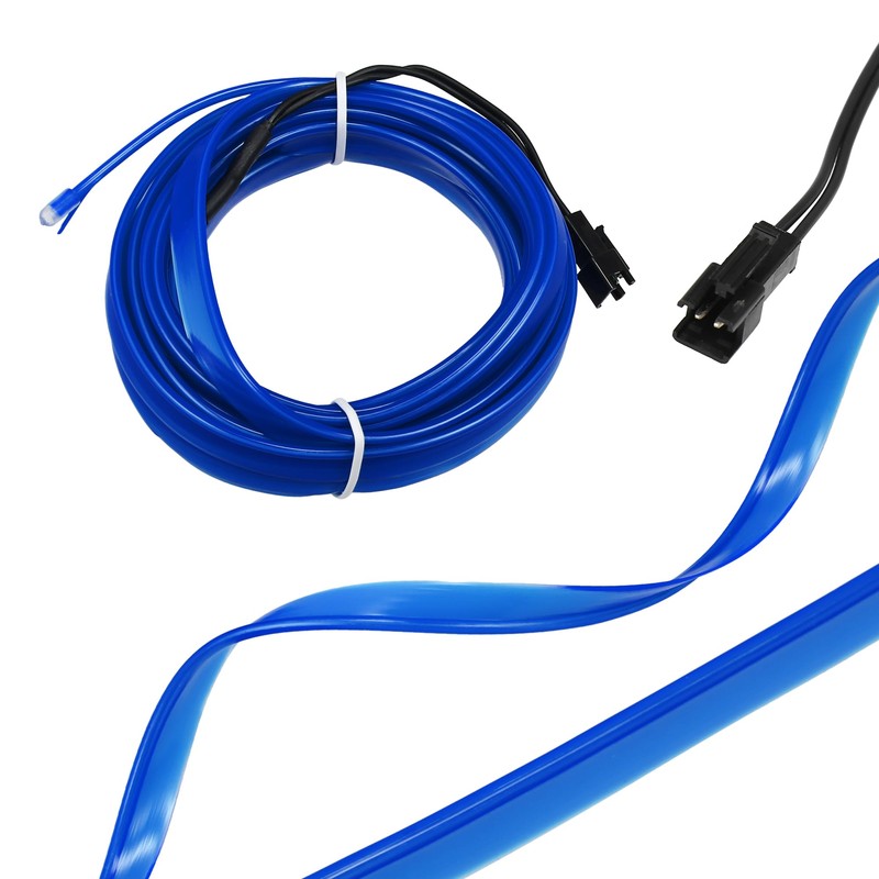 X AUTOHAUX 4 Meter/13ft Neon Glowing EL Wire Strip Blue