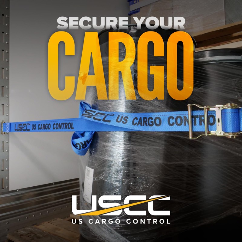 US Cargo Control E-Track Ratchet Strap, 4,400 LBS Break Strength,