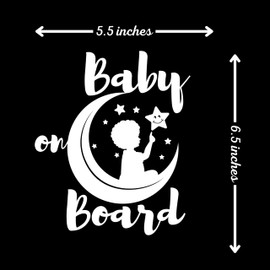 Baby on Board Signs for Car, 6.5 x 5.5 Baby on Board, Waterproof and UV-Resistant Baby on Board Sticker, Durable Baby Sign for Safety Awareness, Easy to Apply for Window or Bumper