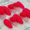 Hot Pink Sugar Handmade Nail Tips - Square S /