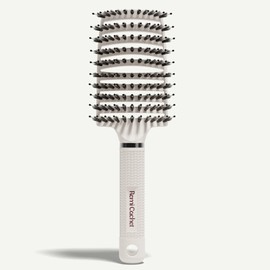 REMI CACHET Vented Blow Dry Hair Brush | Air Flowing for Quicker Drying & Less Heat Damage | Nyon Boar Bristles that Glide Through Natural and Hair Extensions