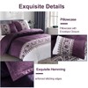 Purple Duvet Cover Reversible Purple Beige Printed Quilt Cover Soft