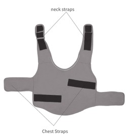 cattamao Comfort Dog Anxiety Relief Coat, Dog Anxiety Calming Vest Wrap for Thunderstorm,Travel,4th of July Fireworks,Vet Visits,Separation Anxiety Relief for Dogs (Medium (Pack of 1), Light Gray)