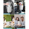 Garoopion Waterproof Car Garbage Can, 1.9 Gallon Soft Silicone Hanging