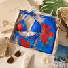 Blue Floral 3-Piece Bikini Set for Women – Stretch Swimwear