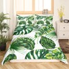 Erosebridal Palm Leaves Comforter Cover Monstera Banana Leaves Duvet Cover