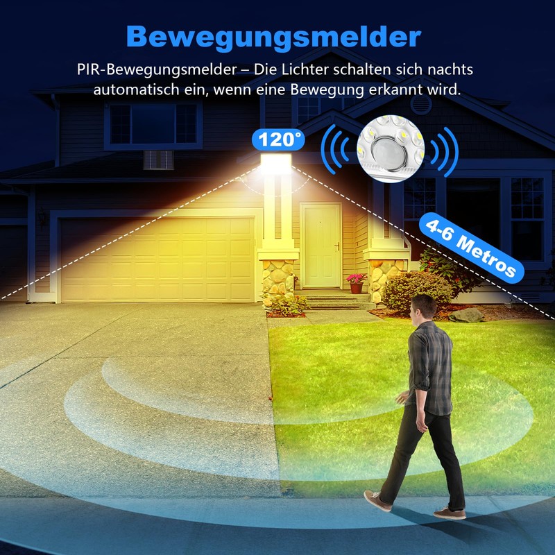 Solar Lights for Outdoor Use with Remote Control, Outdoor Lamp