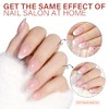 AILLSA Uñas francesas de gel, 180 unidades, uñas francesas rosas,