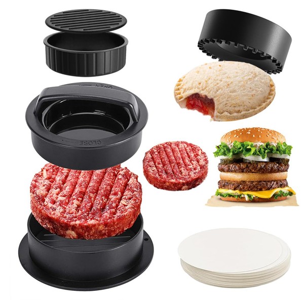 ZMREN Burger Press 4 in 1, Burger Pattie Press, Hamburger