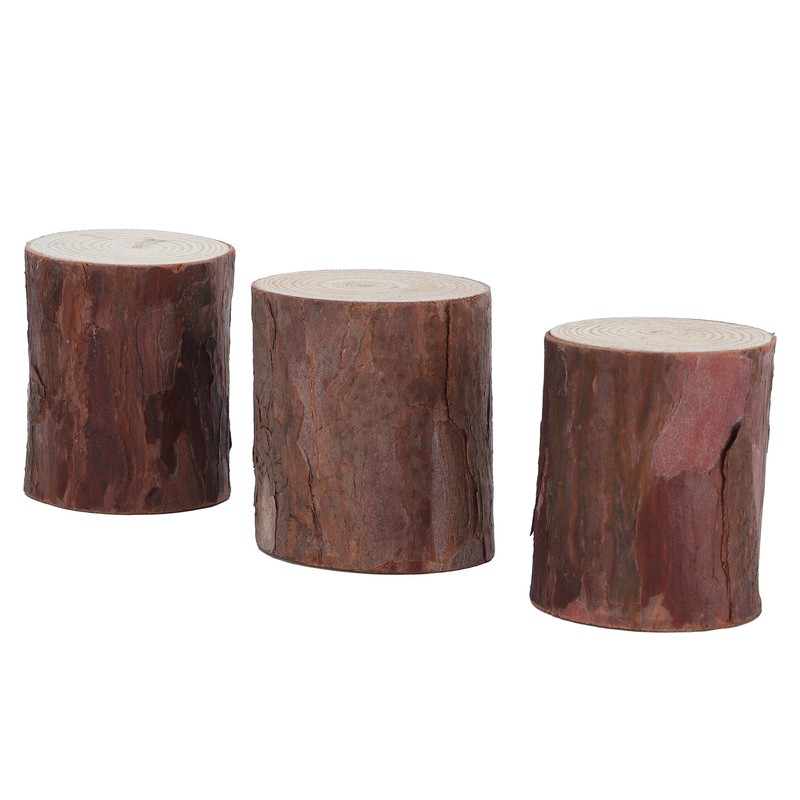 Wood Stakes Cylindrical Pine Log DIY Painting Material Flower Pot