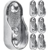 6X Oval Chrome Wardrobe Sockets |15mm Rod/Rail End Supports