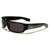 Locs Paisley Bandana Print Slim Rectangular Retro Wrap Around Sunglasses
