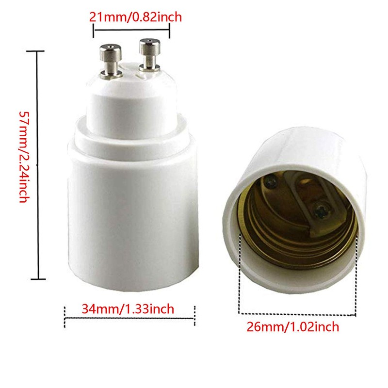 RuiLing 4-Pack GU10 to E26/E27 Lamp Holder Base Heat Resistant