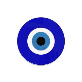 4ArtWorks - 3D Evil Eye Wall Decor Ornament (16" Diameter) | Good Luck Charm for Walls, Offices & Living Spaces | Premium Blue Acrylic Decoration for Artistic Expression & Protection | Great Gift