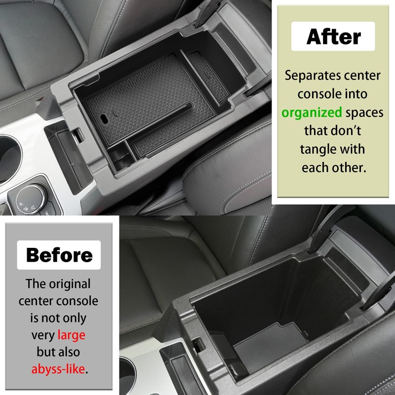 RUNROAD Upgraded Center Console Organizer Tray Compatible with Chevy Blazer
