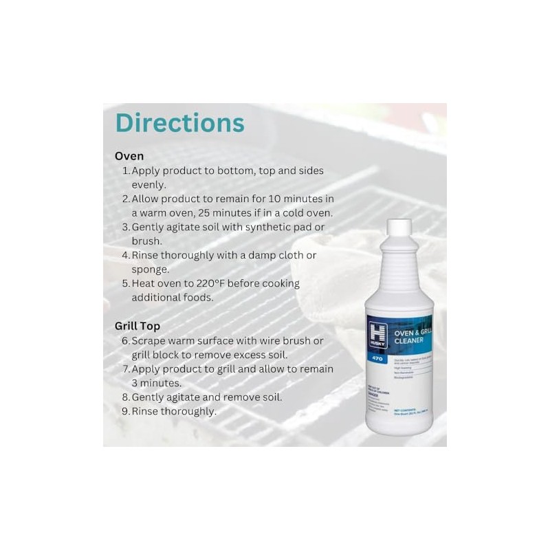 Husky 470 Oven & Grill Cleaner, 32 oz – Powerful