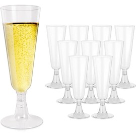 eMKay® Clear Plastic Champagne Flutes/Glasses 140ml - 32 Count (Pack of 1)
