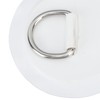 4PCS D Ring Patch PVC Round Shape Strong Stainless Steel