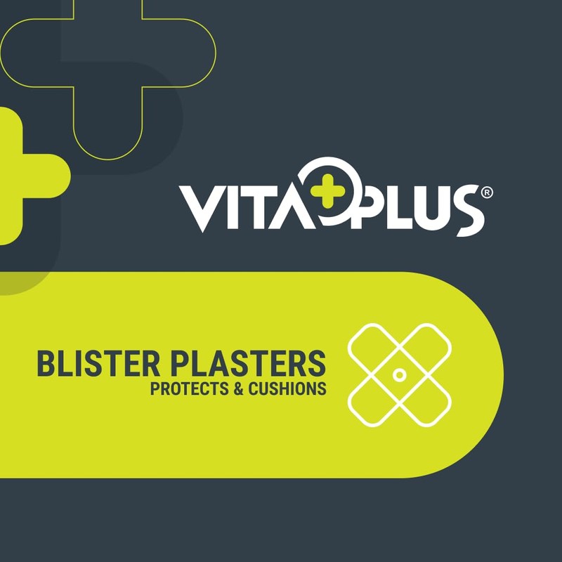 VITAPLUS Toe Blister Plaster, 8 Hydrocolloid Toe Plasters, 17x48mm, 8's