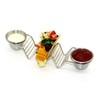Taco Stand Stainless Steel 3 Grid V Shaped Glossy Taco