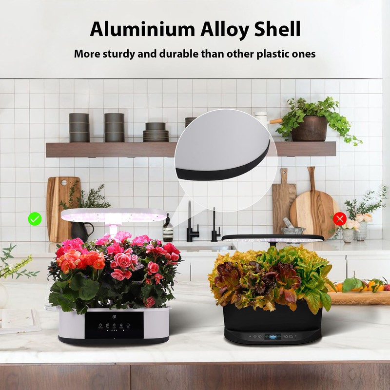 Litake 12 Pods Hydroponics Growing System Indoor Garden with 3