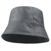 White Fang CZ246 Leather Bucket Hat, Cool, Plain Hat, Stylish,