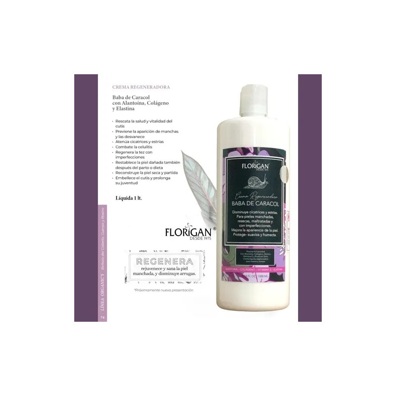 Baba De Caracol Crema Liquida 1lt + Crema 350grs Florigan