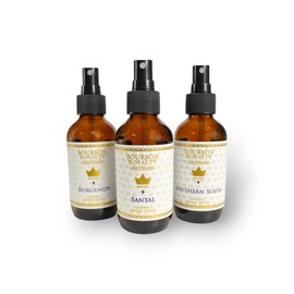 Bourbon Royalty Spritz 4 Ounce Glass Bottle Scented Fragrance Room Mist Spray Air Freshener, Jackson Square