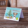 Christmas Tree and Jack Russell Terrier Greeting Cards and Envelopes