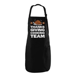 Thanksgiving Apron Turkey Funny Cooking Aprons for Men and Women One Size Black