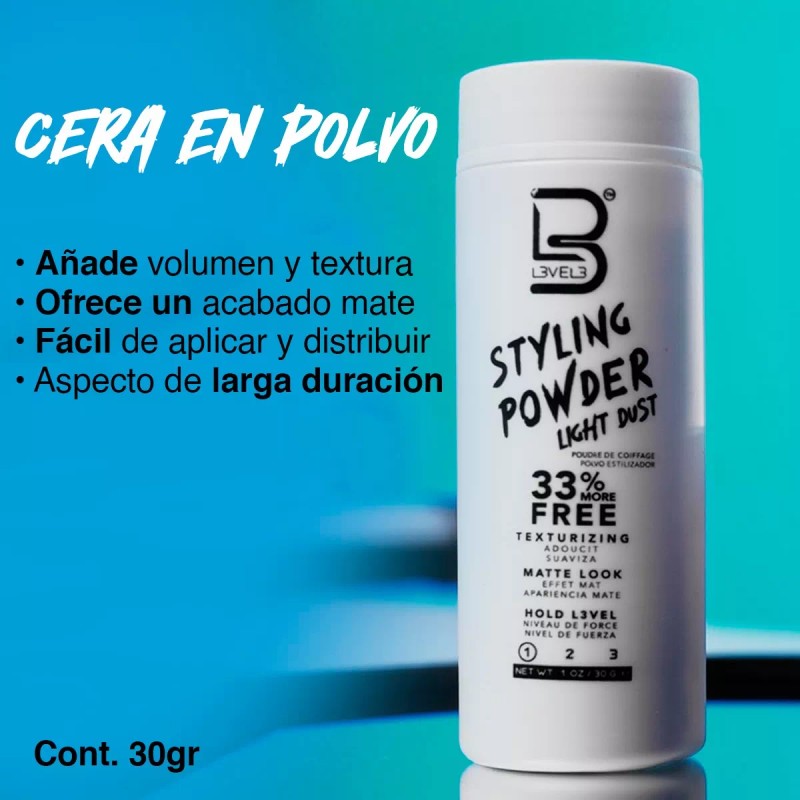 L3vel3 Cera En Polvo Para Cabello Level 3 Fijación Efecto