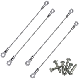 Zangboer Cabinet Door Restraint,Cabinet Hinge Limiter,Door Opening Angle Protector with Mounting Screws (10, 6 Inch) Silver