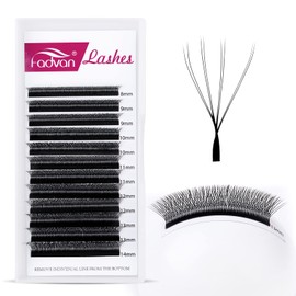 FADVAN 8D W-Shaped Volume Eyelashes, 0.07D Curl, 8-14 mm Mixed Length Eyelash Extension, Premade, Premade Lashes, Fan Eyelash Extensions, 8D W Eyelashes