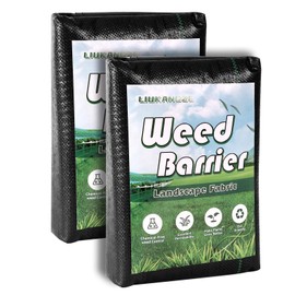 LIUKANGZE 4FT x 100FT (2 Pack 4x50FT) - Heavy Duty Weed Barrier Landscape Fabric for Gardening, Driveway, Geotextile Underlayment, Soil Stabilization, French Drain Fabric