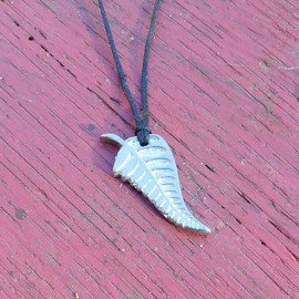 Maori Pendant New Zealand Silver Fern, New Zealand Fern, Designed in New Zealand, Hand Cast in German Pewter, by William Sturt, pewter