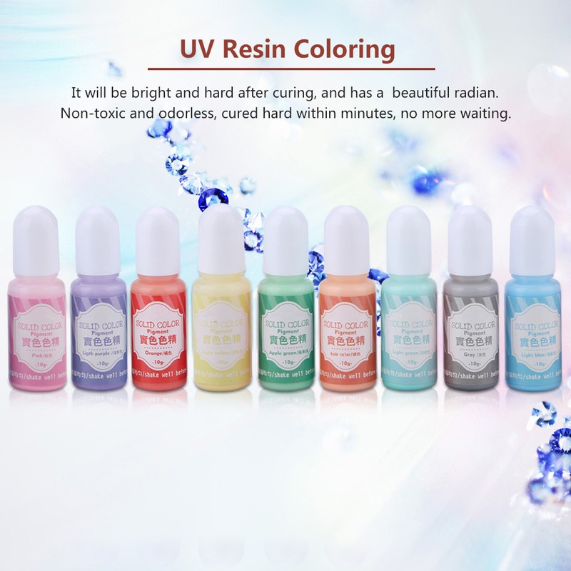 9 Colors 10g Epoxy UV Resin Coloring Dye Colorant Pigment