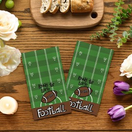 Horaldaily - Servilletas decorativas de papel desechables, 100 Super Bowl para invitados, temática de fútbol para fiestas, almuerzos, cenas, cocina y baño