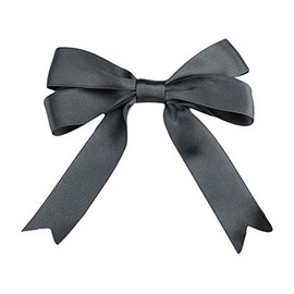 Ribbon Bazaar Luxious® Double Faced Satin 1 inch Charcoal by The Yard 100% Polyester Ribbon