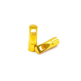 JRC Components Lightweight Aluminium Valve Cap Set - Presta Compatible - Gold