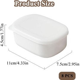 UOSIWYA Small Food Containers with Lids, 8 Pcs Plastic Container Lunch Freezer Storage Boxes Reusable Containers Sets Microwavable for Meal Prep and Fridge Organization