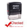 Printtoo Checked by Self Inking Rubber Stamp Office Stationary Custom