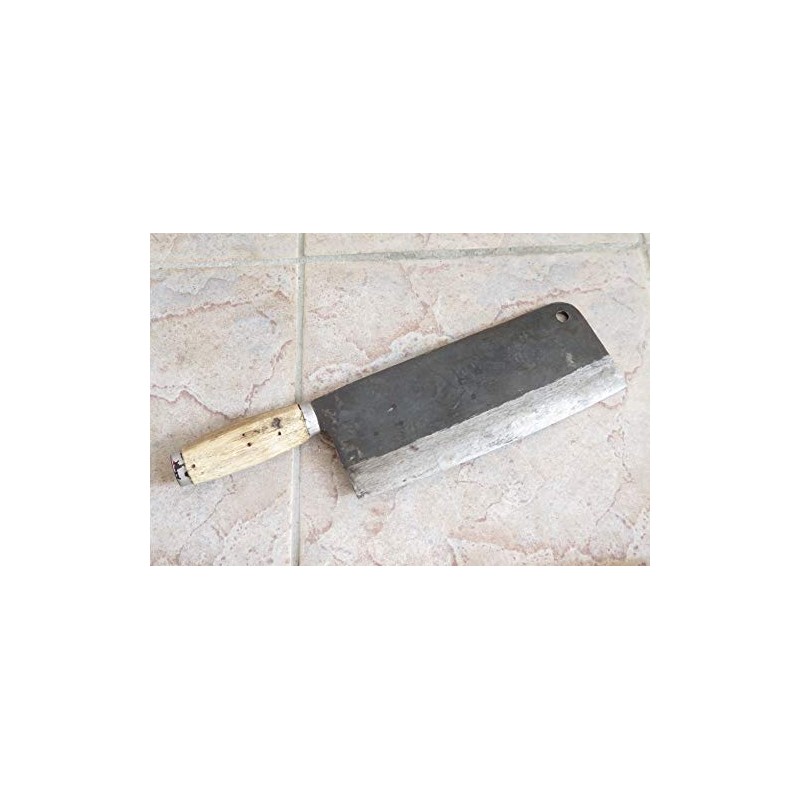 Crude - Chinese Cleaver Meat Chopping Chef Knife, 9 Inch,