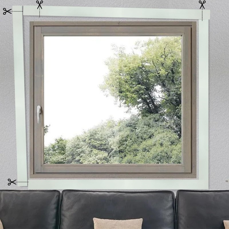 Window Strip, White, Width 50 mm, 5 m, Flat Strip,