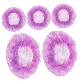 BESPORTBLE 5pcs Set Invisible Bun Nets Set Breathable Hair Accessories for Women for Ballet Dance Skating and Everyday Styling Lightweight and Reusable Purple