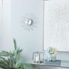 Deco 79 Metal Starburst Decorative Wall Clock With Crystal Accents