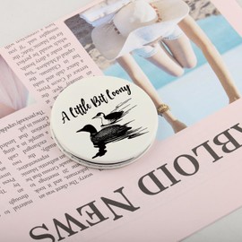 Bird Pun Gift A Little Bit Loony Taschenspiegel Vogelbeobachter Geschenk Loon Bird Geschenk Loon Liebhaber Geschenk (Loony M UK)