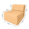 Danfuton Sleeper Chair Folding Foam Bed, Convertible Cushion Mattress 6