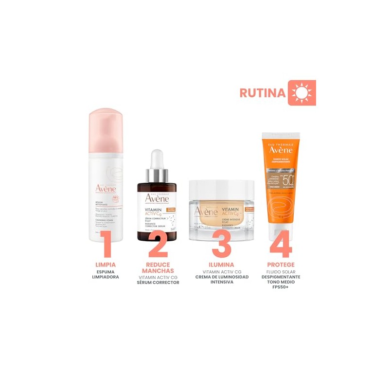 Avene Serum Facial Vitamina C y Niacinamida Antiarrugas Ilumina, 30ml